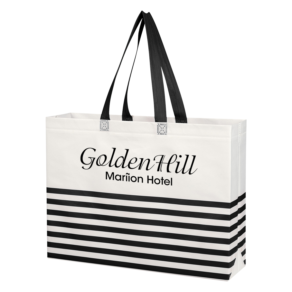 Picture of Non-woven Horizontal Stripe Tote Bag