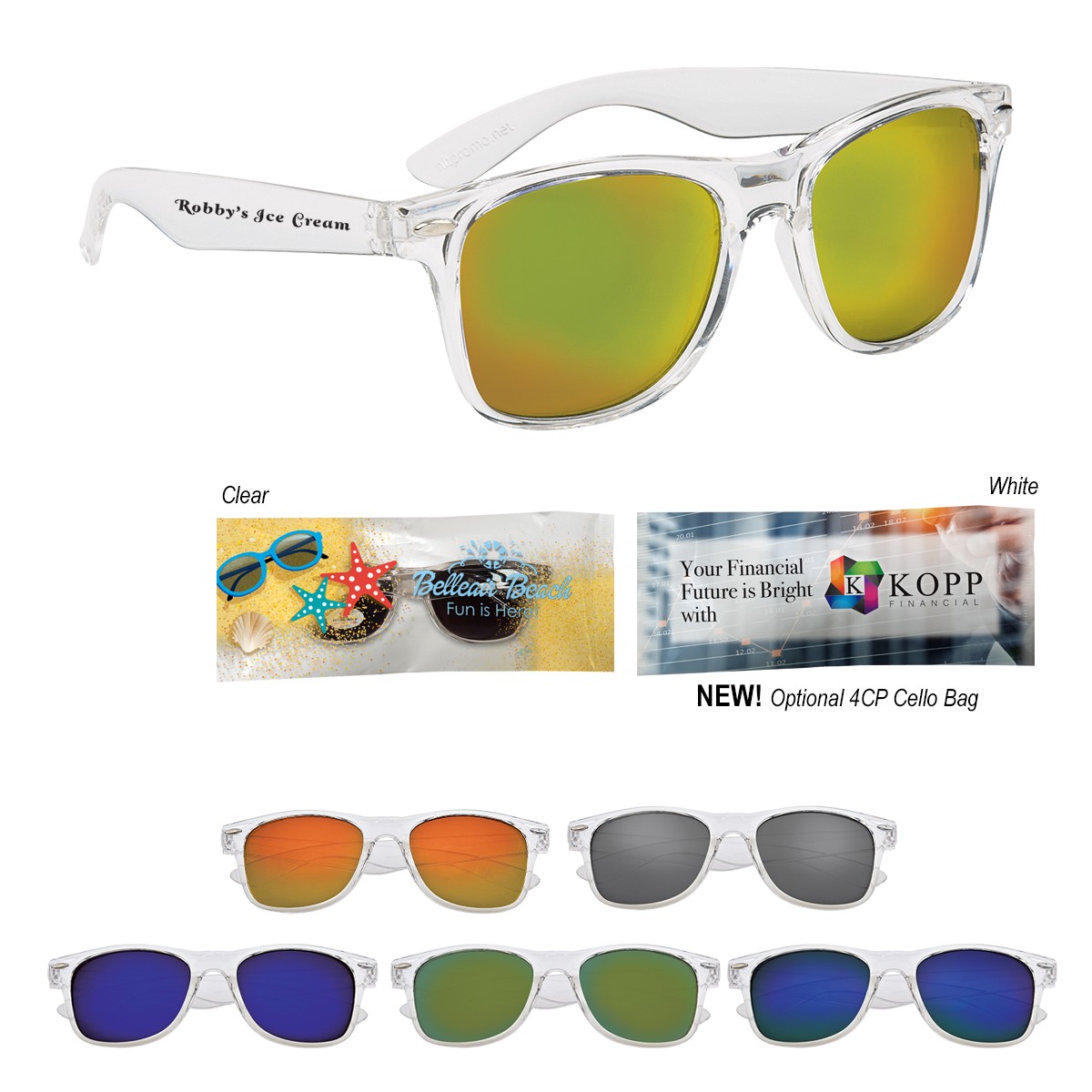 Picture of Crystalline Mirrored Malibu Sunglasses