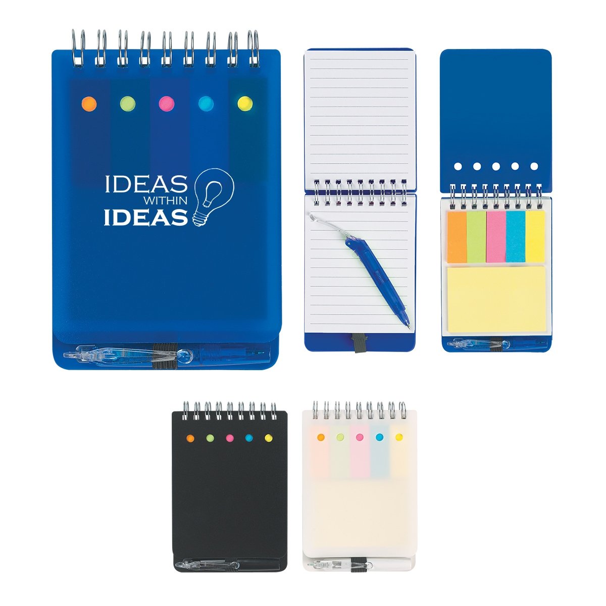 Picture of Spiral Jotter With Sticky Notes, Flags & Pen