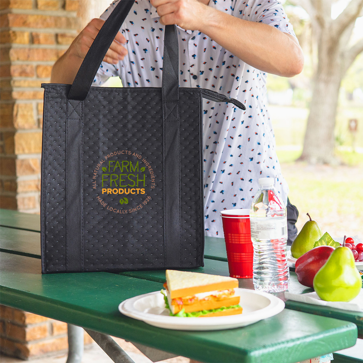 Picture of Dimples Non-woven Cooler Tote Bag