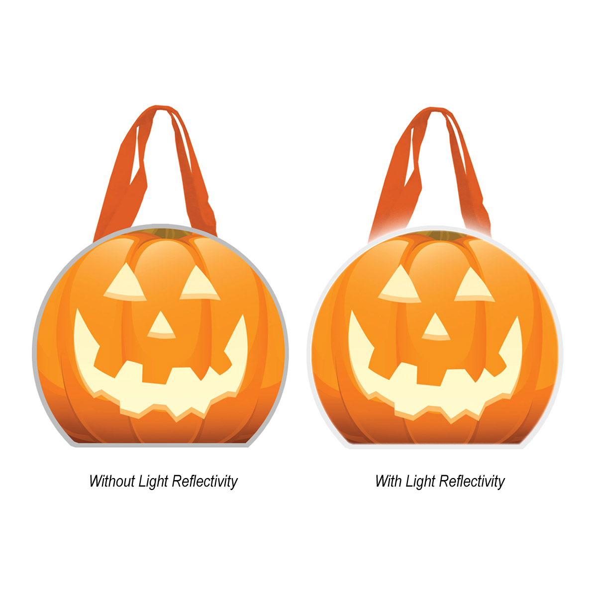 Picture of Reflective Halloween Pumpkin Tote Bag