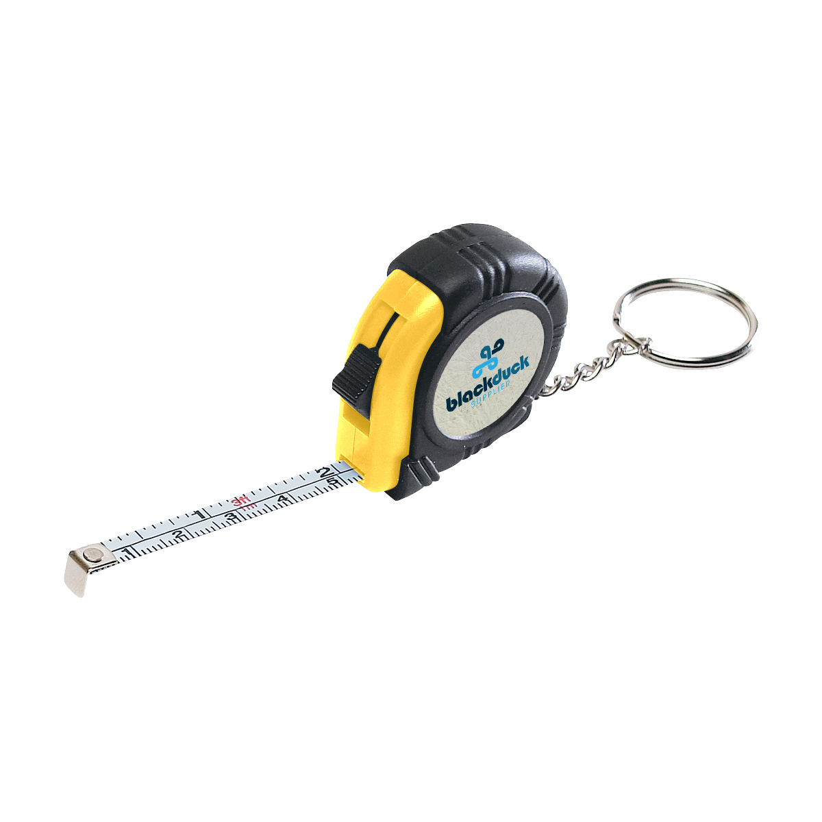 Picture of Rubber Tape Measure Key Tag With Laminated Label