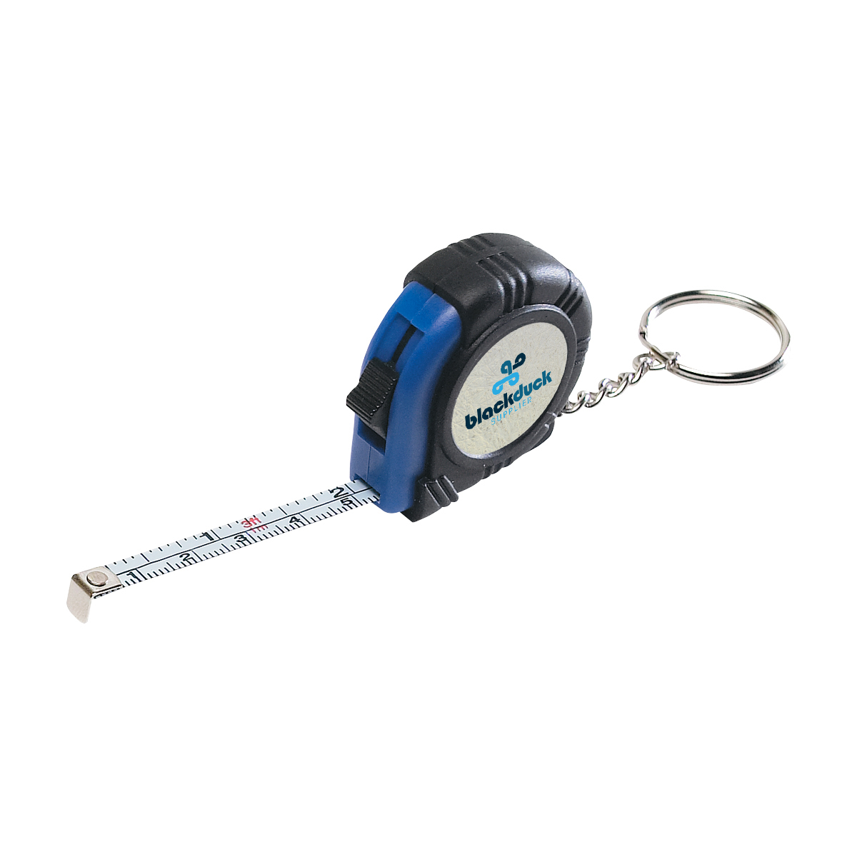 Picture of Rubber Tape Measure Key Tag With Laminated Label