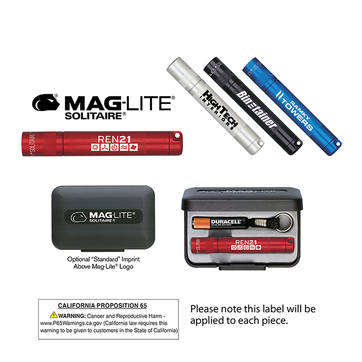 Picture of K3A Maglite® Solitaire Flashlight w/1 AAA Battery (Laser Engraved)