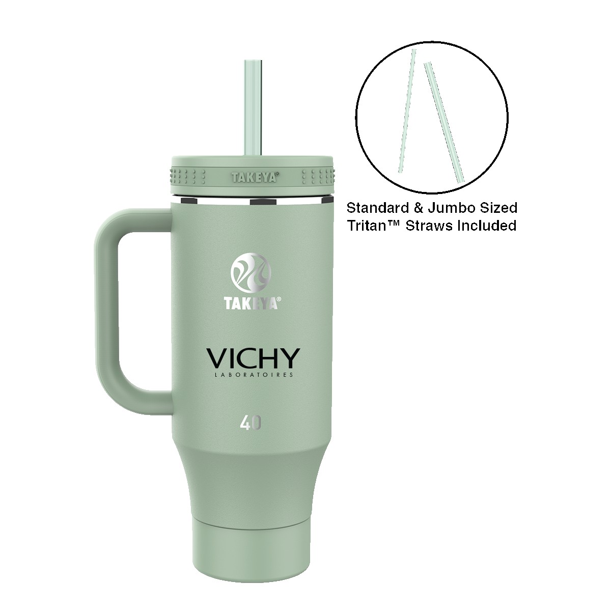 Picture of Takeya® 40 oz. Straw Tumbler with Handle