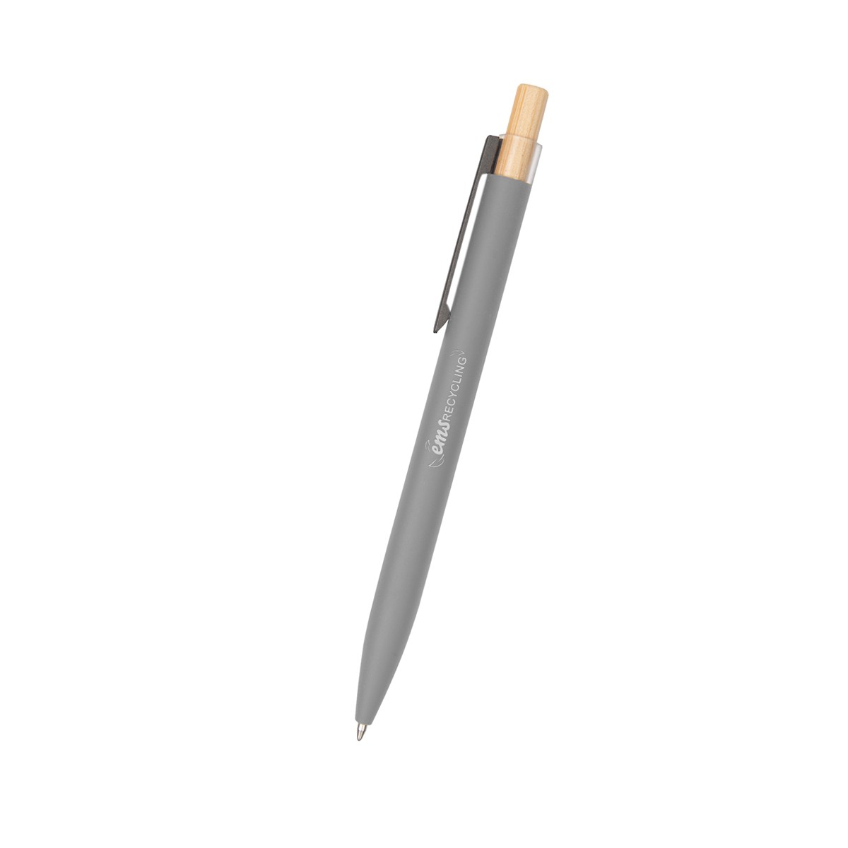 Picture of Recycled Aluminum Pen With Bamboo Plunger