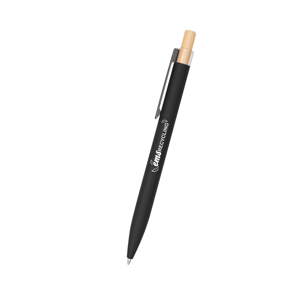 Picture of Recycled Aluminum Pen With Bamboo Plunger