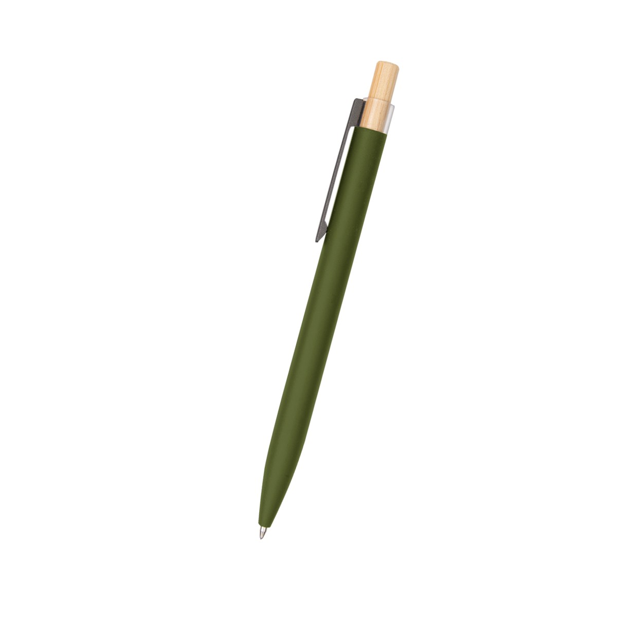 Picture of Recycled Aluminum Pen With Bamboo Plunger