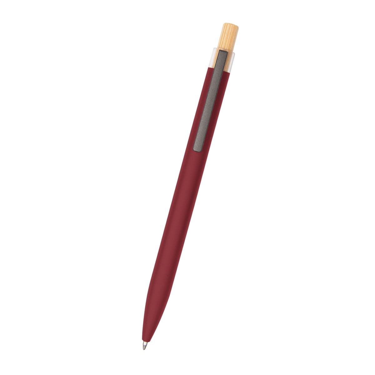 Picture of Recycled Aluminum Pen With Bamboo Plunger