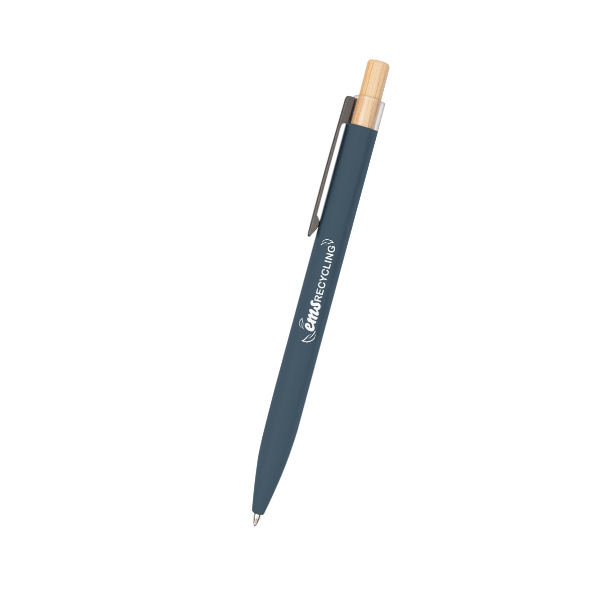 Picture of Recycled Aluminum Pen With Bamboo Plunger