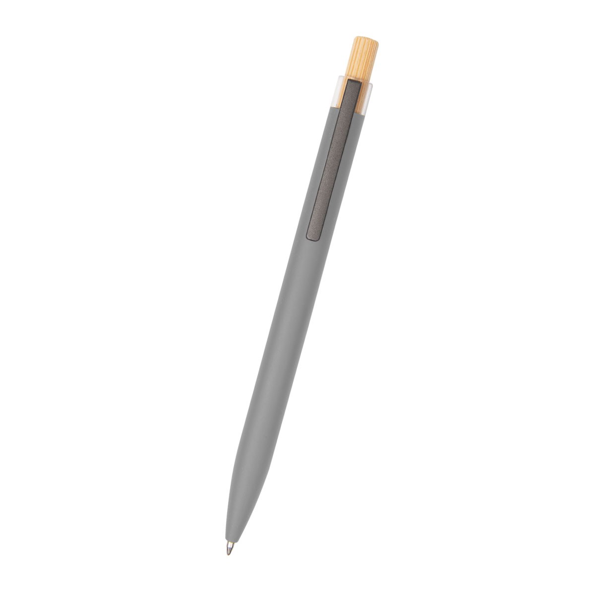 Picture of Recycled Aluminum Pen With Bamboo Plunger