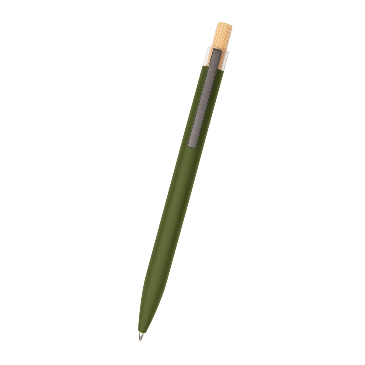 Picture of Recycled Aluminum Pen With Bamboo Plunger