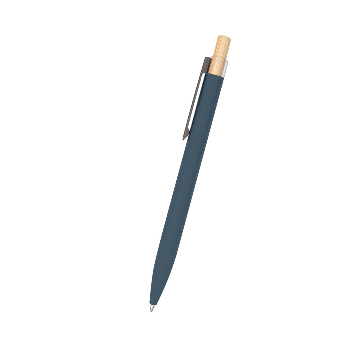 Picture of Recycled Aluminum Pen With Bamboo Plunger