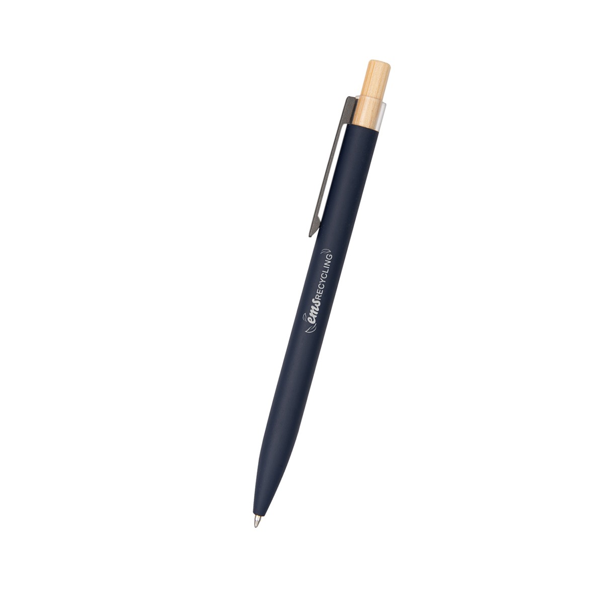 Picture of Recycled Aluminum Pen With Bamboo Plunger