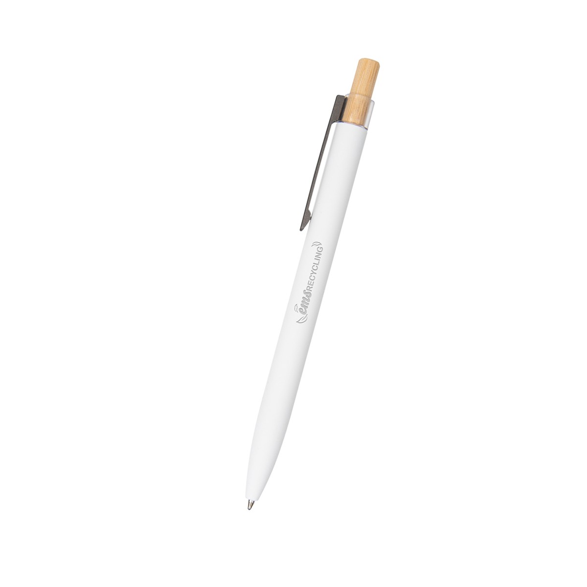 Picture of Recycled Aluminum Pen With Bamboo Plunger