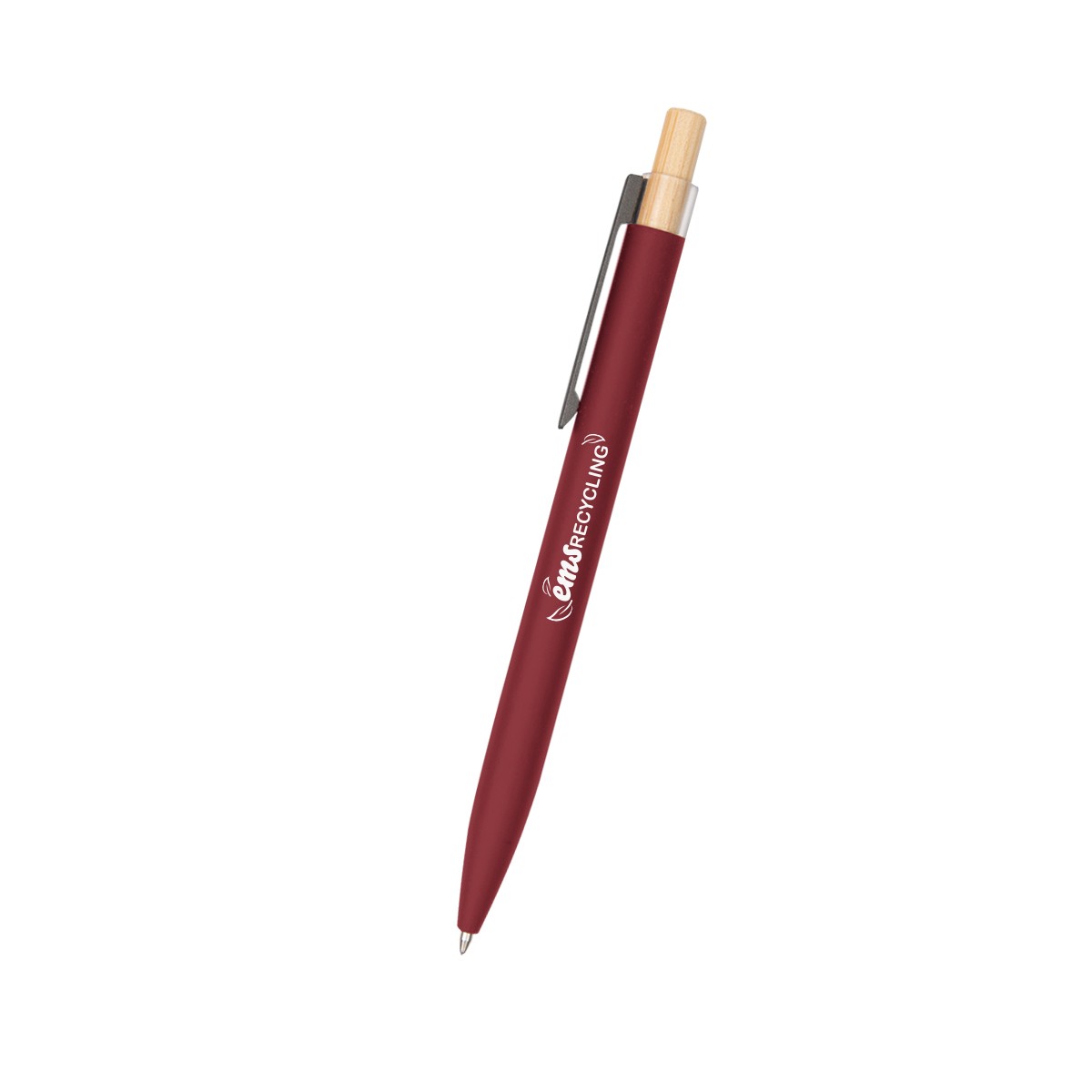 Picture of Recycled Aluminum Pen With Bamboo Plunger