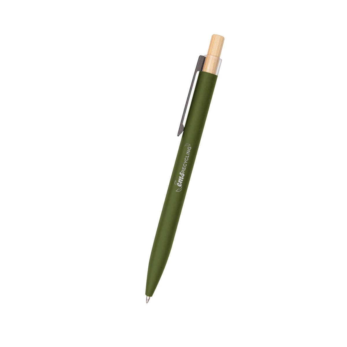 Picture of Recycled Aluminum Pen With Bamboo Plunger