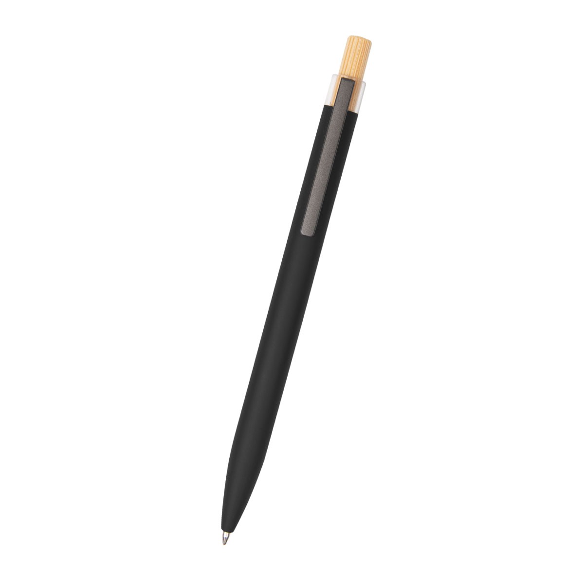 Picture of Recycled Aluminum Pen With Bamboo Plunger