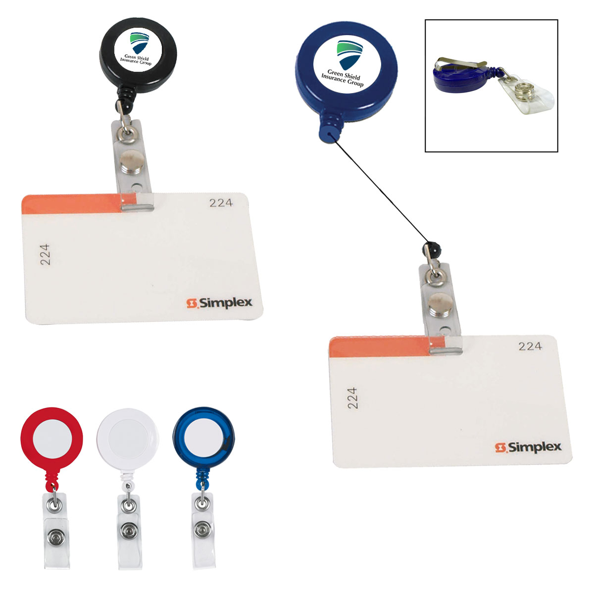 Picture of Retractable Badge Holder With Laminated Label