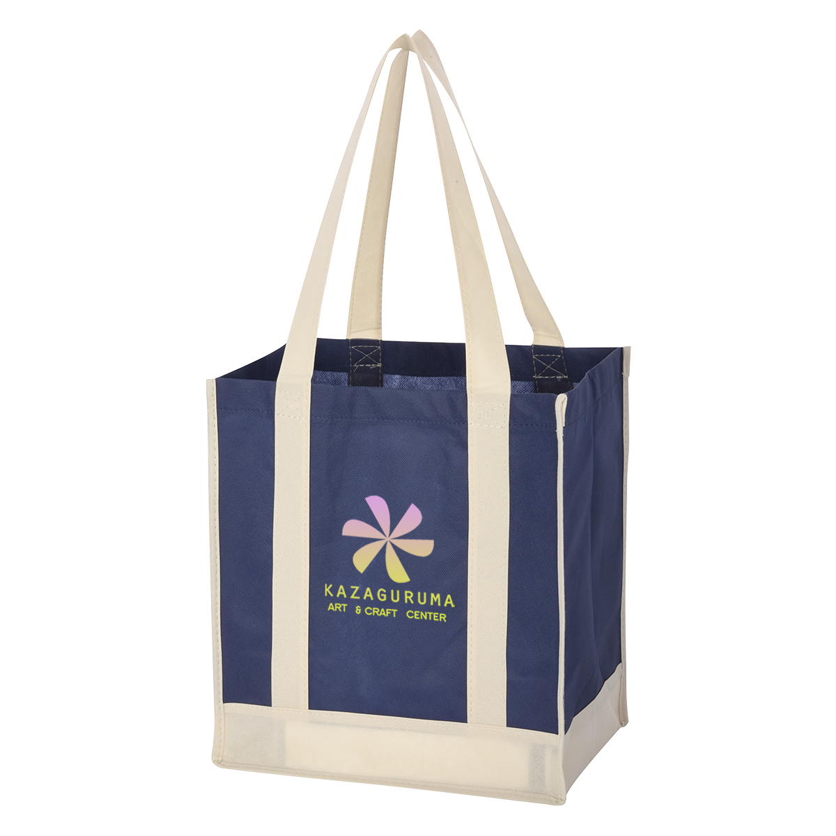 Picture of Non-woven Two-tone Shopper Tote Bag