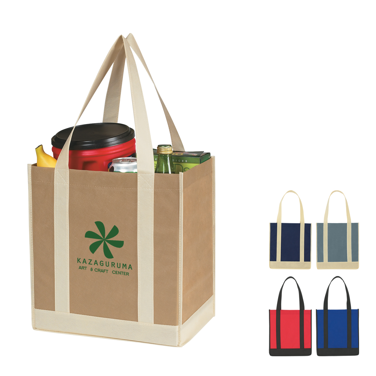Picture of Non-woven Two-tone Shopper Tote Bag