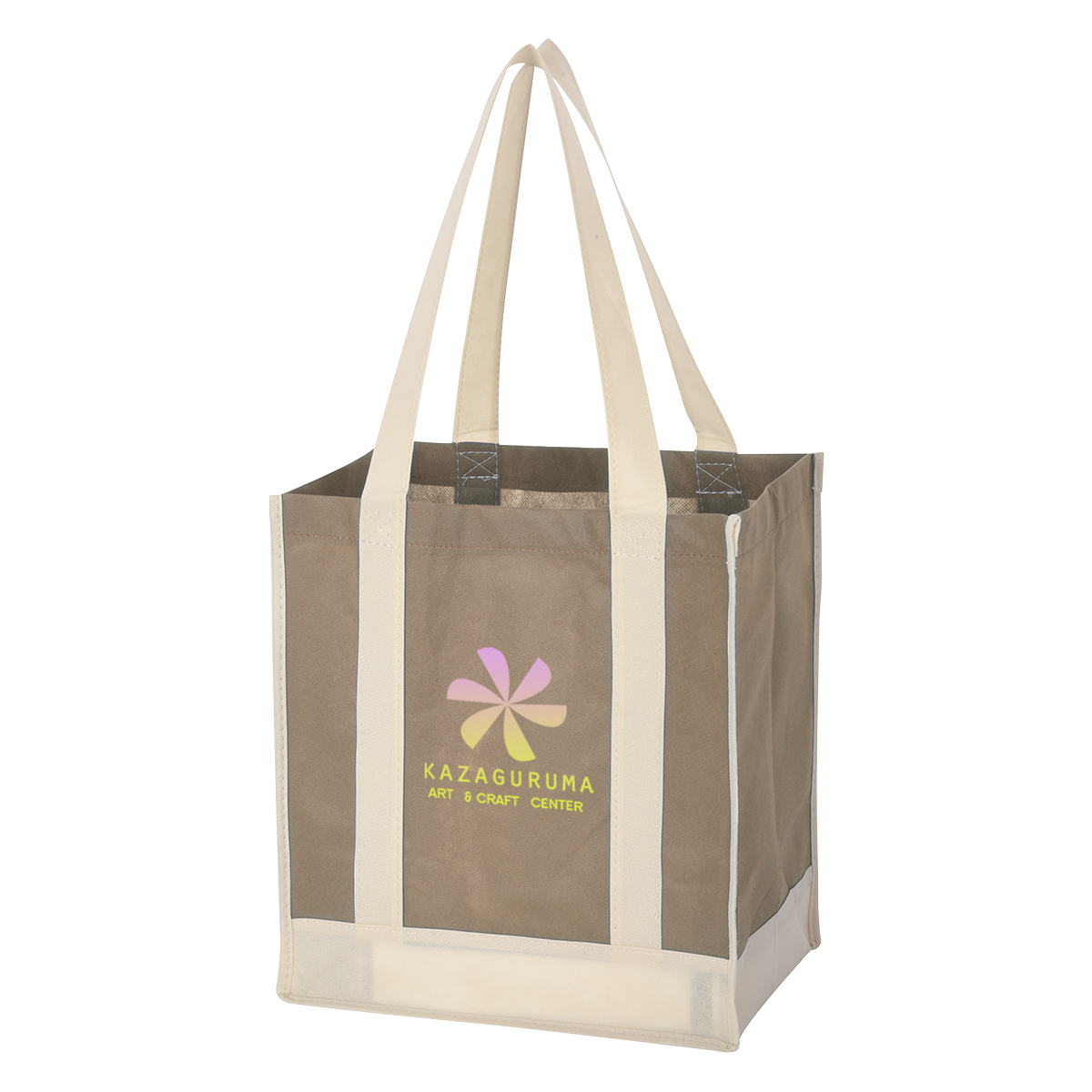 Picture of Non-woven Two-tone Shopper Tote Bag