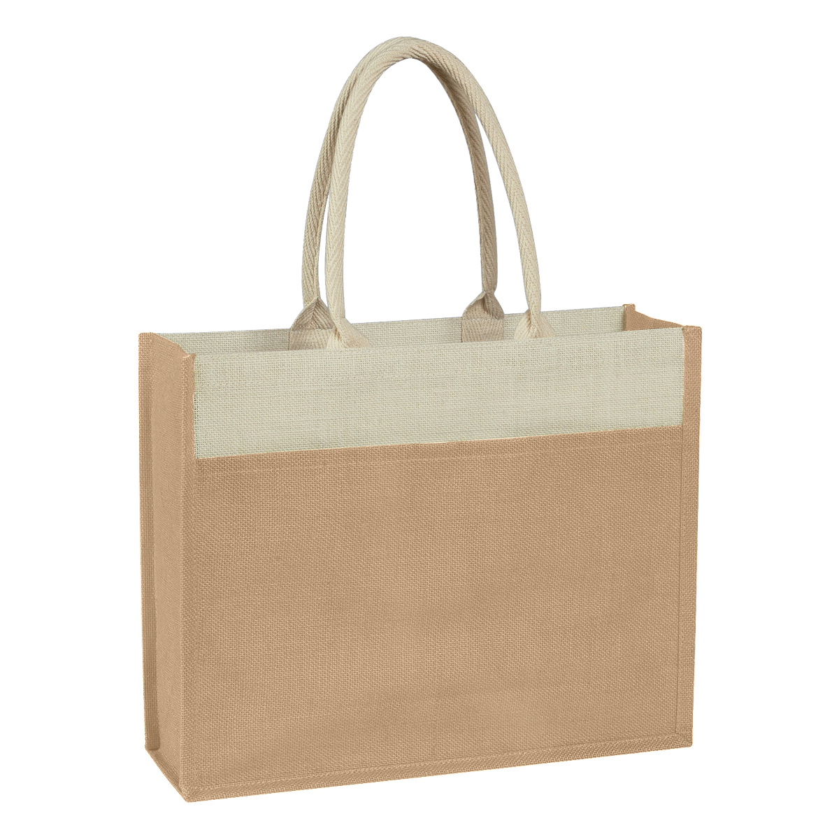 Picture of Jute Tote Bag With Front Pocket