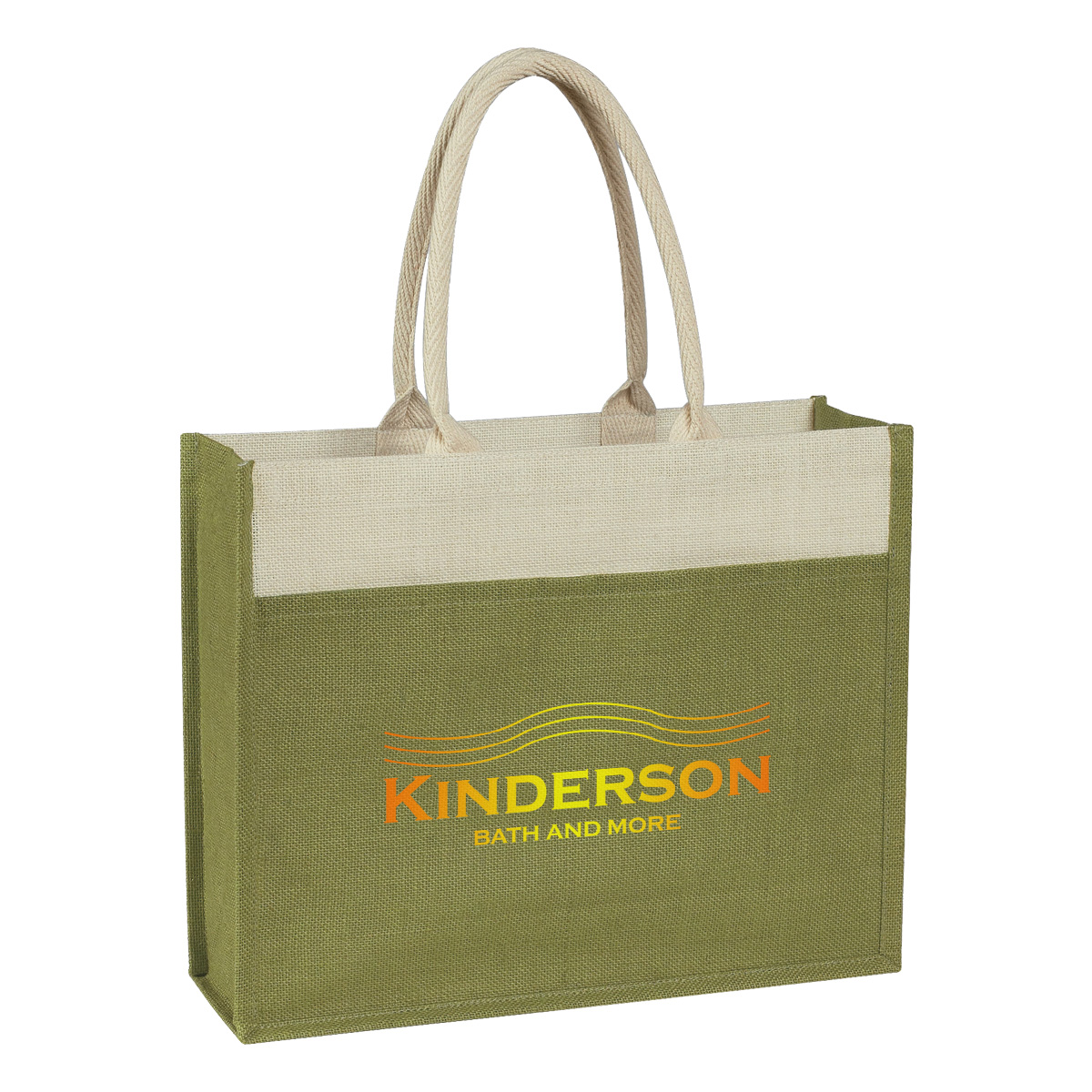 Picture of Jute Tote Bag With Front Pocket