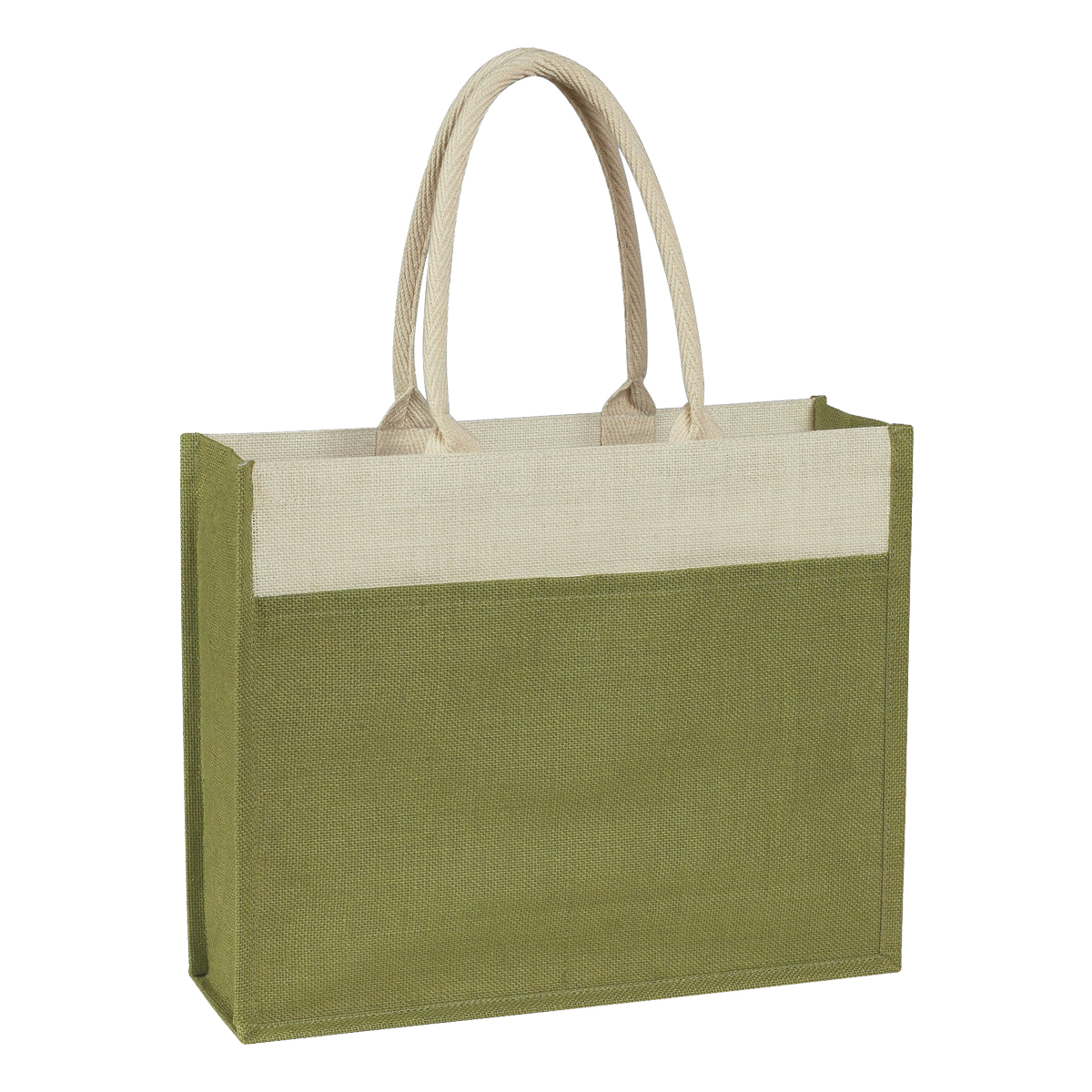 Picture of Jute Tote Bag With Front Pocket