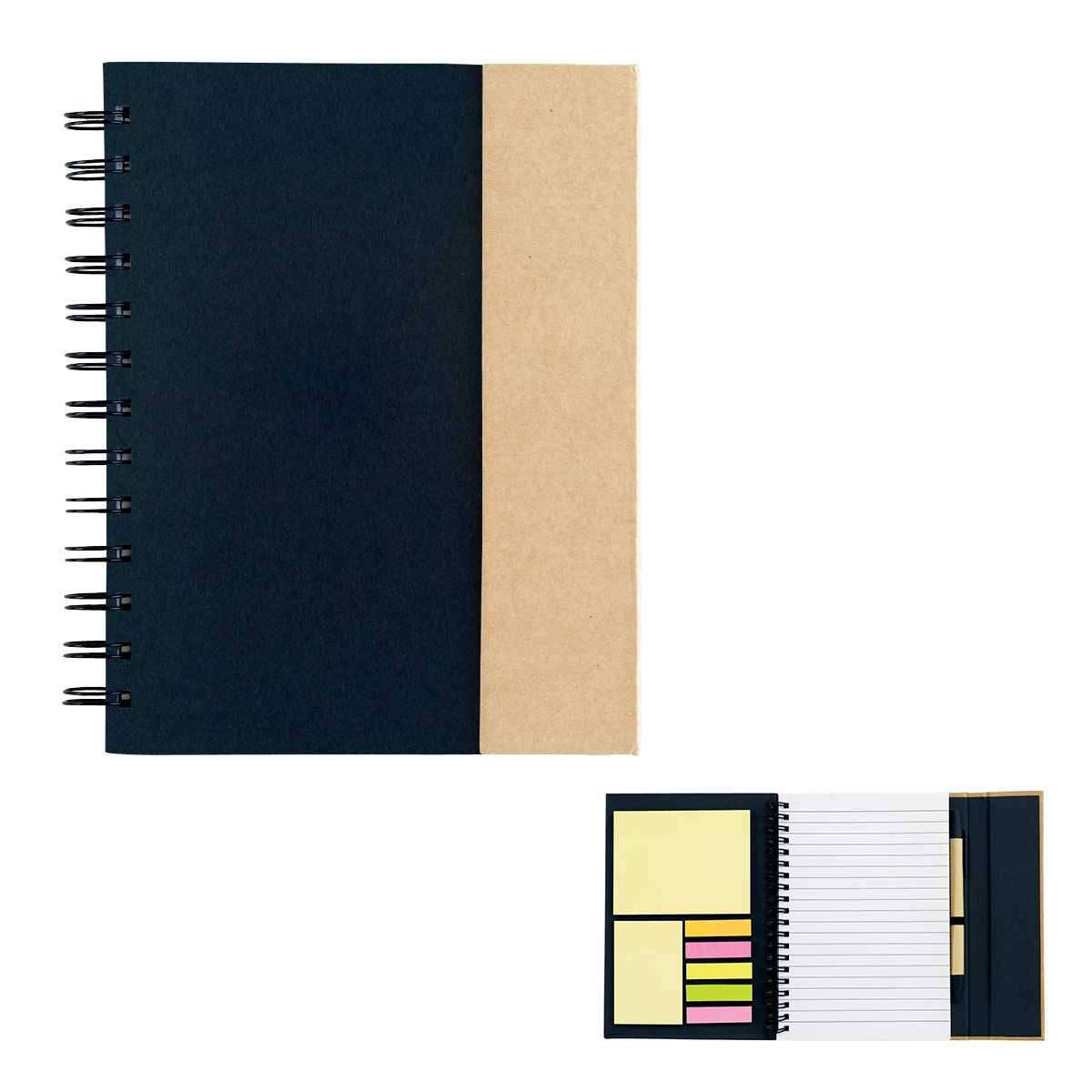 Picture of Spiral Notebook With Sticky Notes And Flags