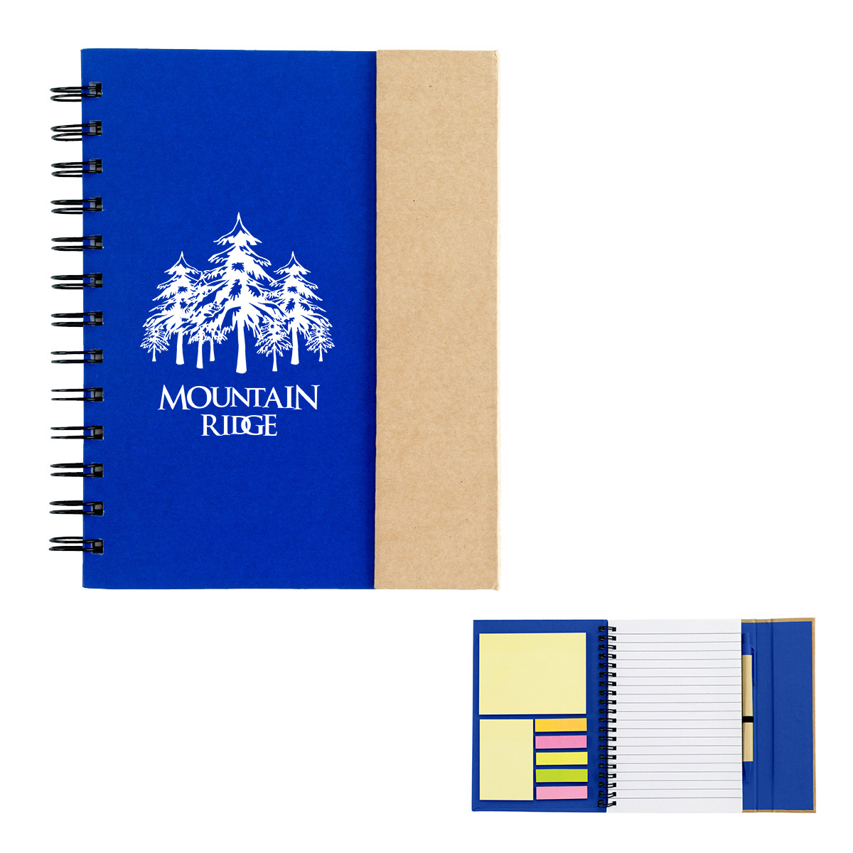 Picture of Spiral Notebook With Sticky Notes And Flags