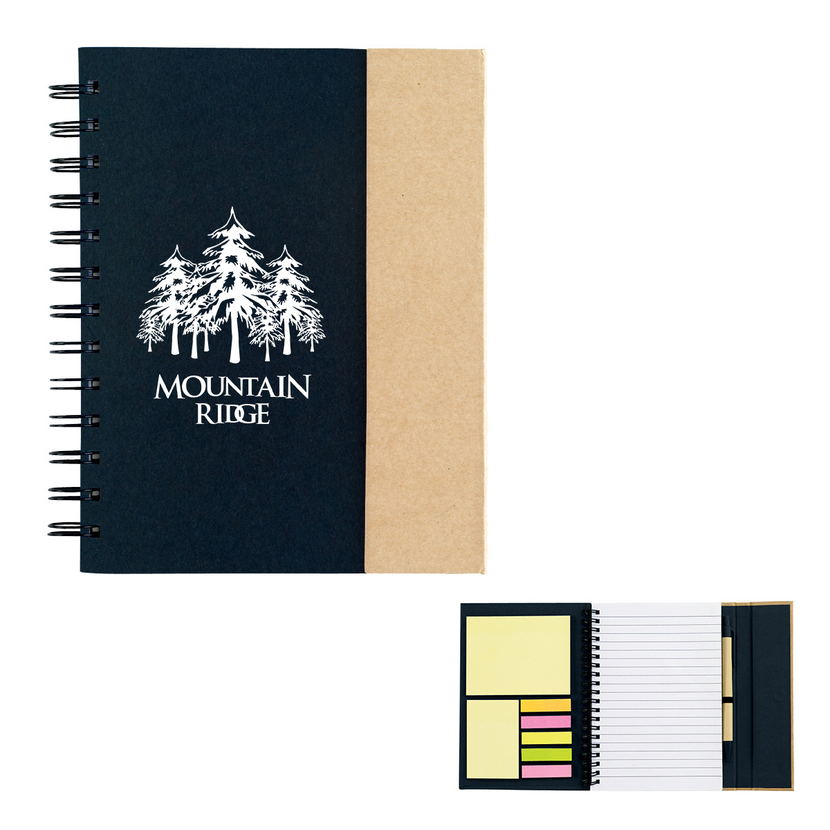Picture of Spiral Notebook With Sticky Notes And Flags