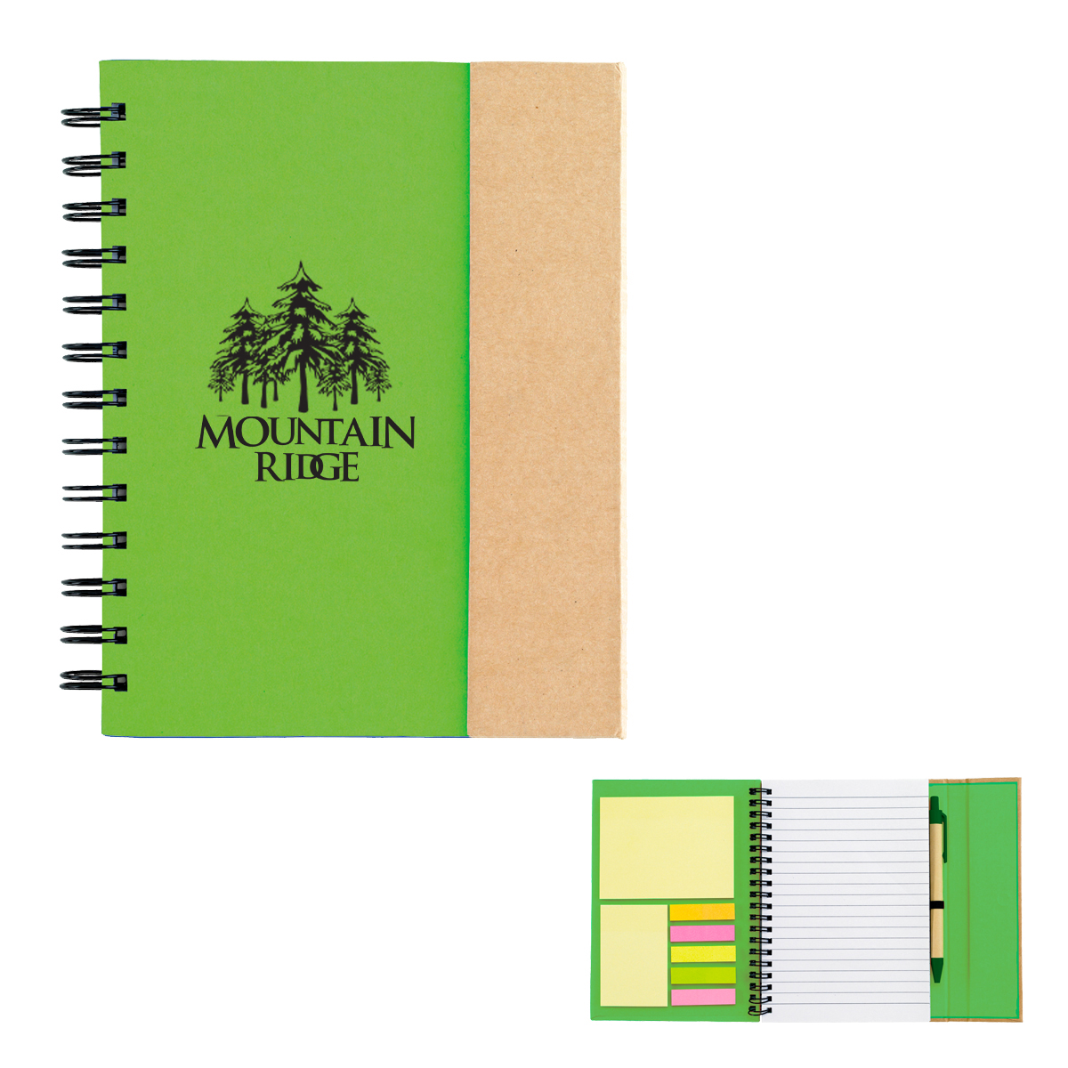 Picture of Spiral Notebook With Sticky Notes And Flags