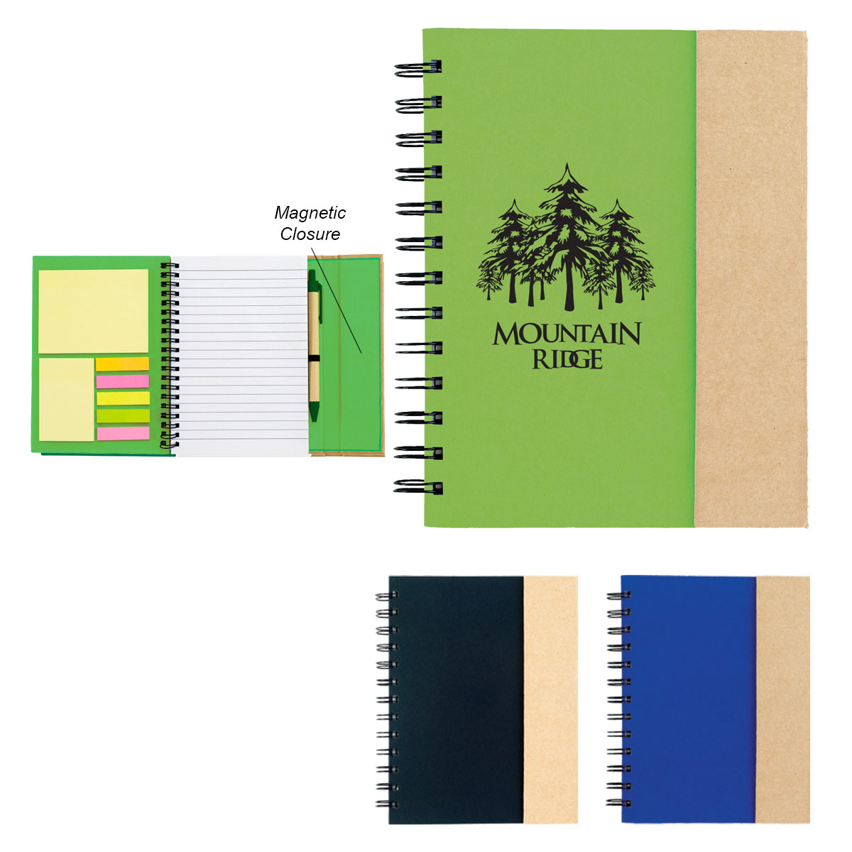 Picture of Spiral Notebook With Sticky Notes And Flags