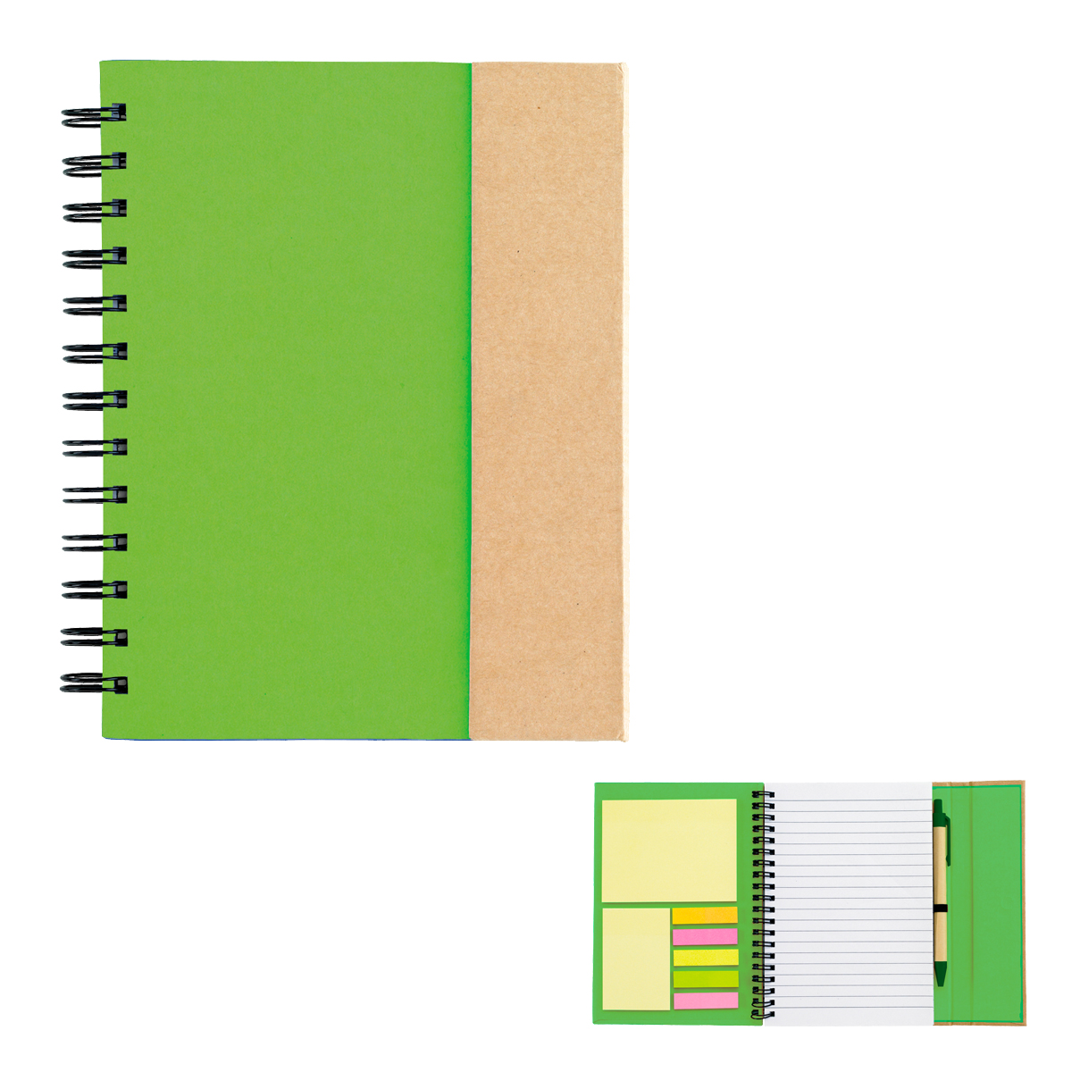 Picture of Spiral Notebook With Sticky Notes And Flags