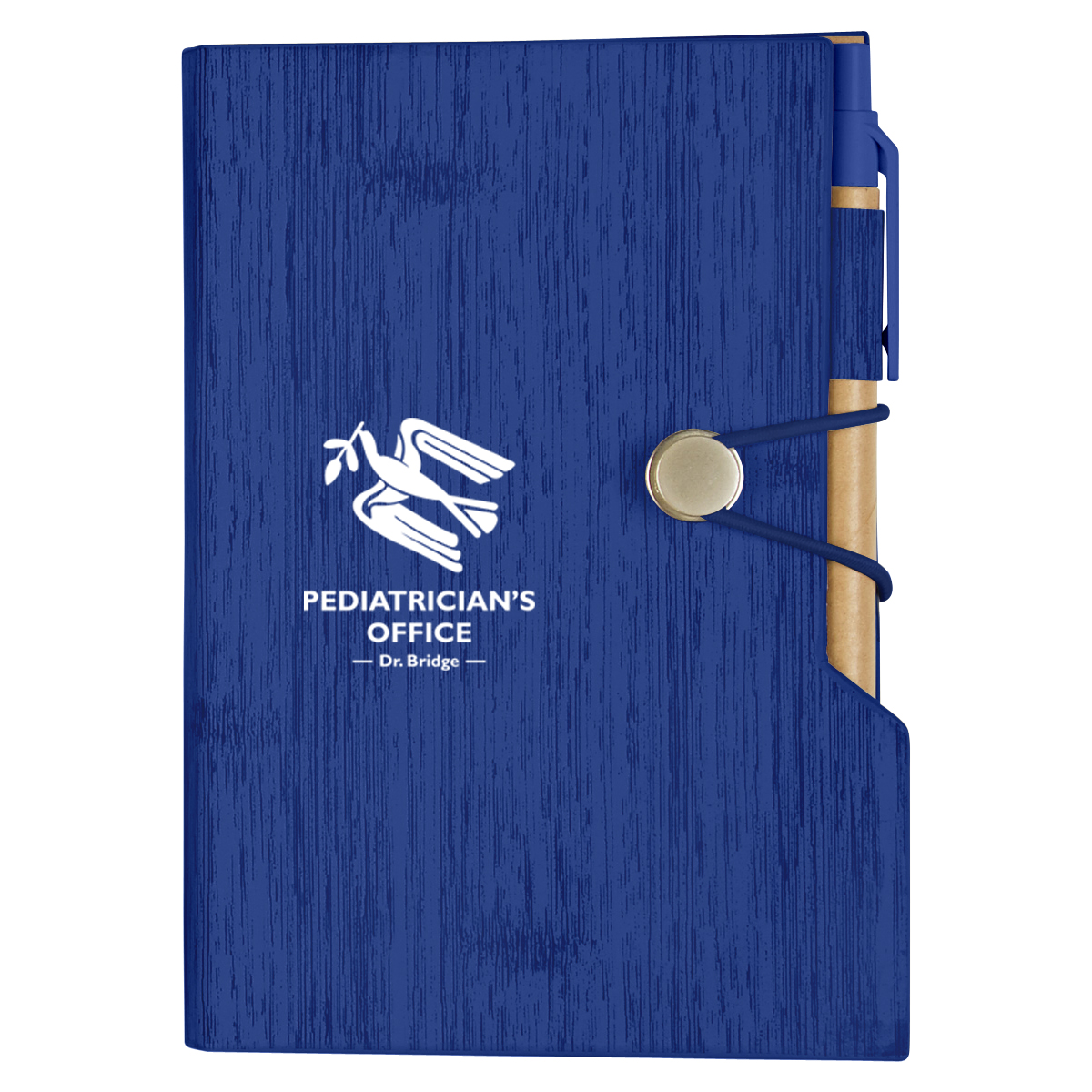 Picture of Woodgrain Look Notebook With Sticky Notes And Flags