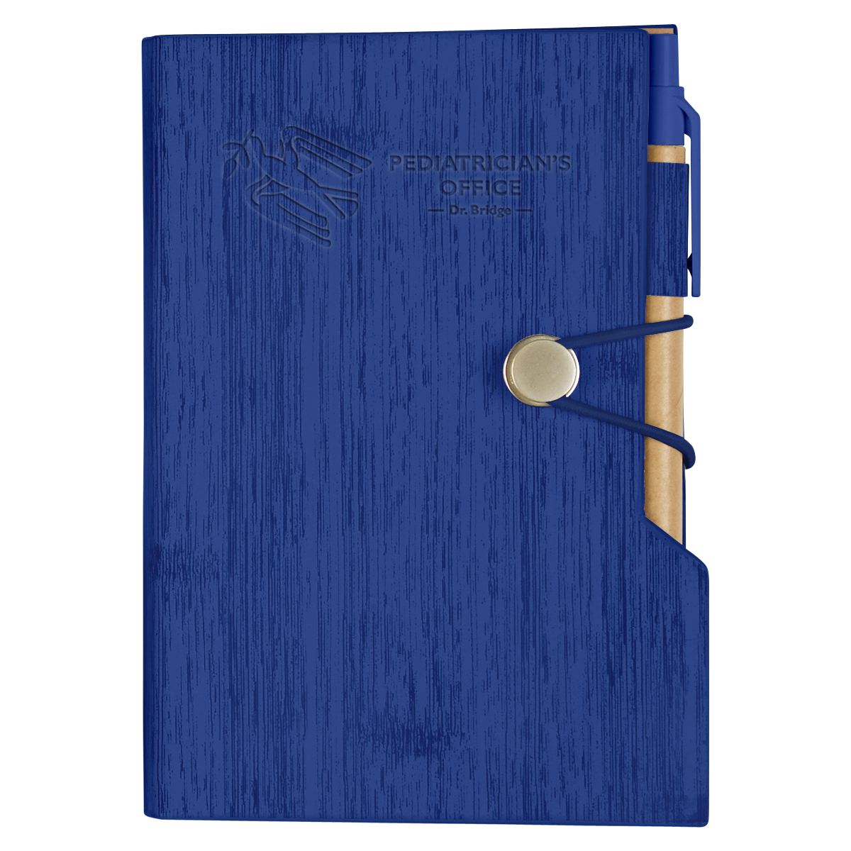 Picture of Woodgrain Look Notebook With Sticky Notes And Flags