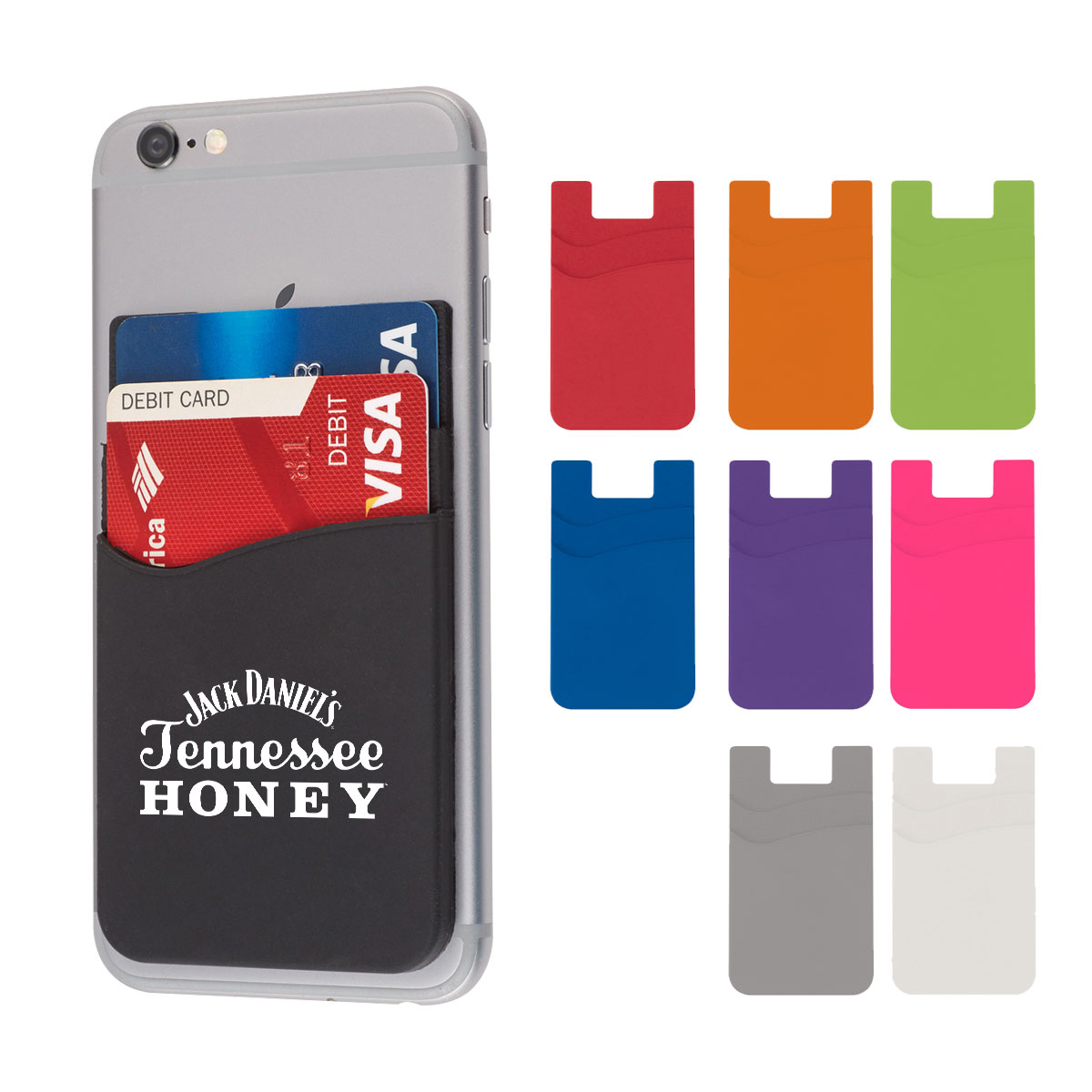 Picture of Dual Pocket Silicone Phone Wallet
