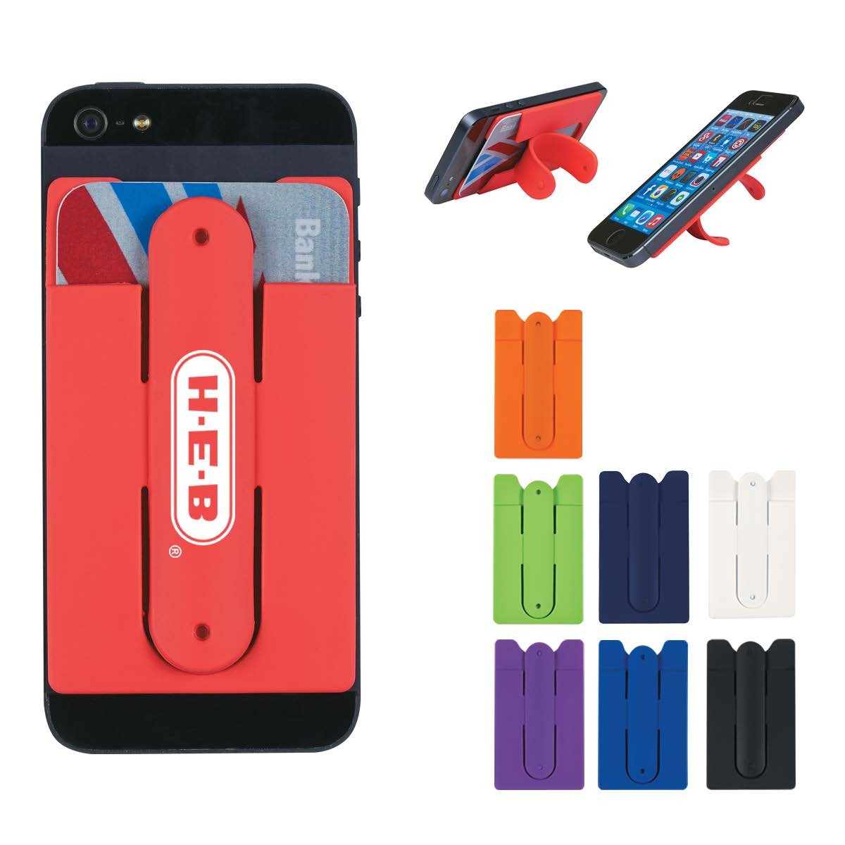 Picture of Silicone Phone Wallet With Stand