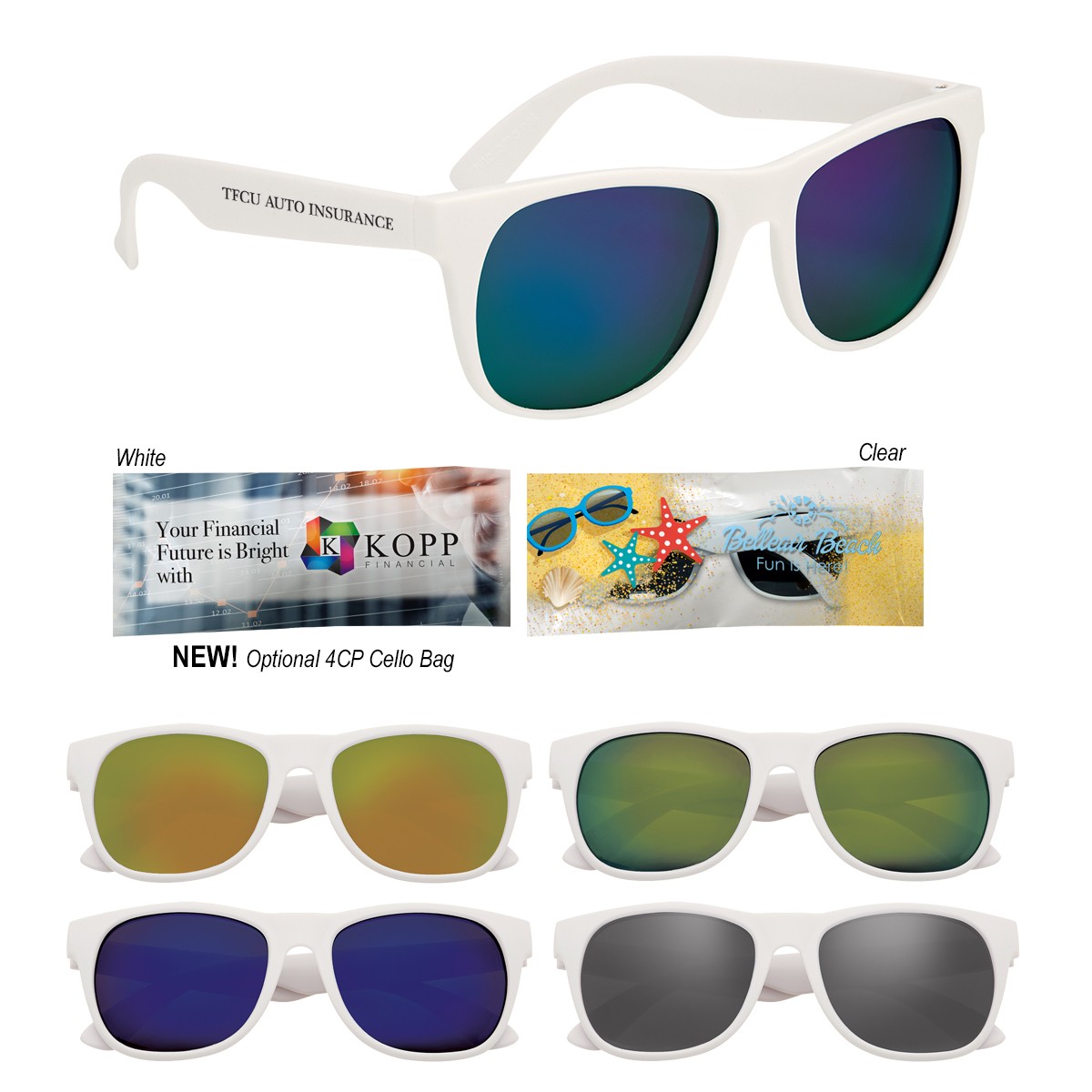 Picture of Rubberized Mirrored Sunglasses