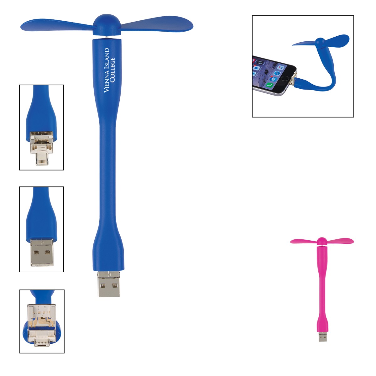 Picture of Mini Usb Fan With 3-way Connector