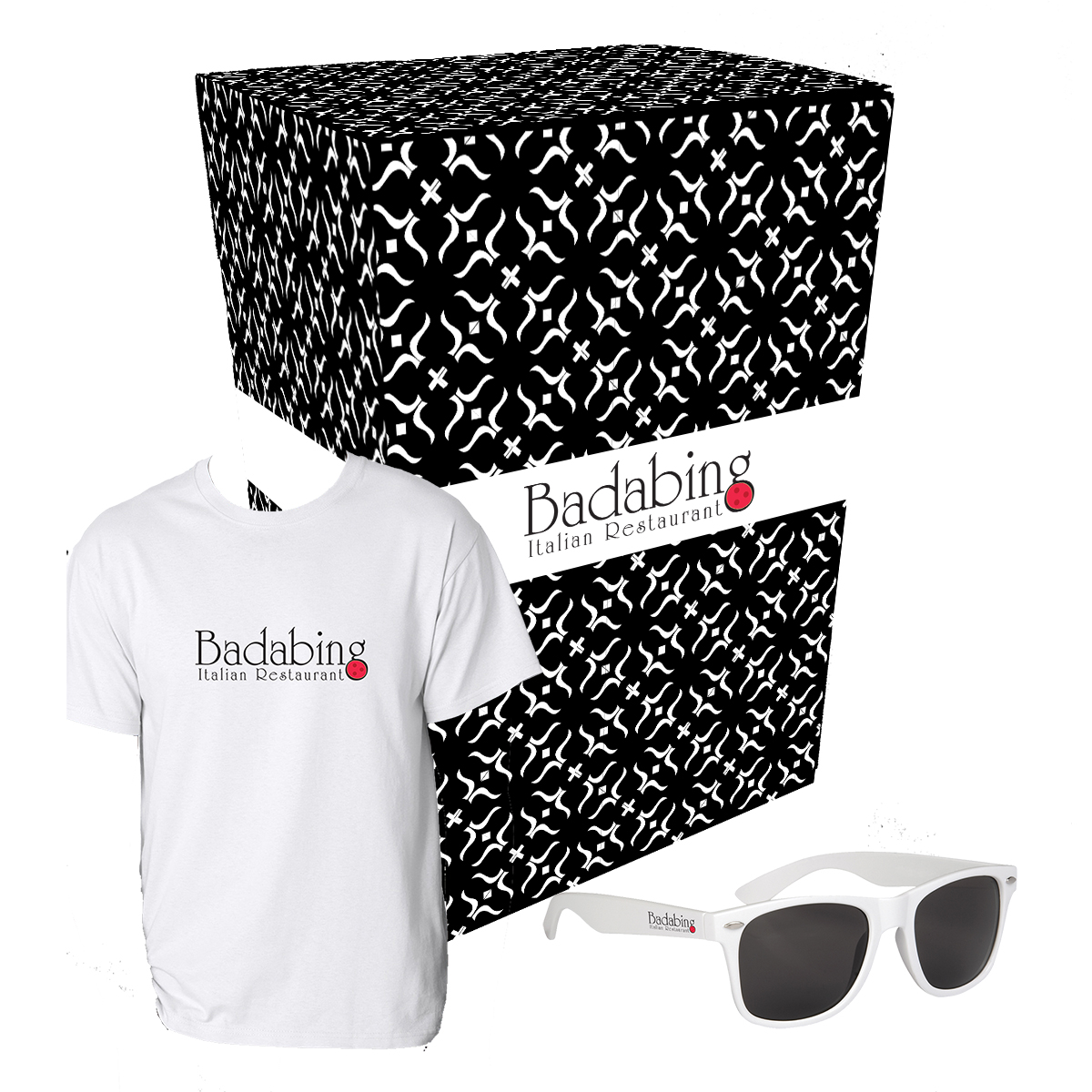 Picture of Gildan® Adult Heavy Cotton™ T-shirt And Sunglasses Combo Set With Custom