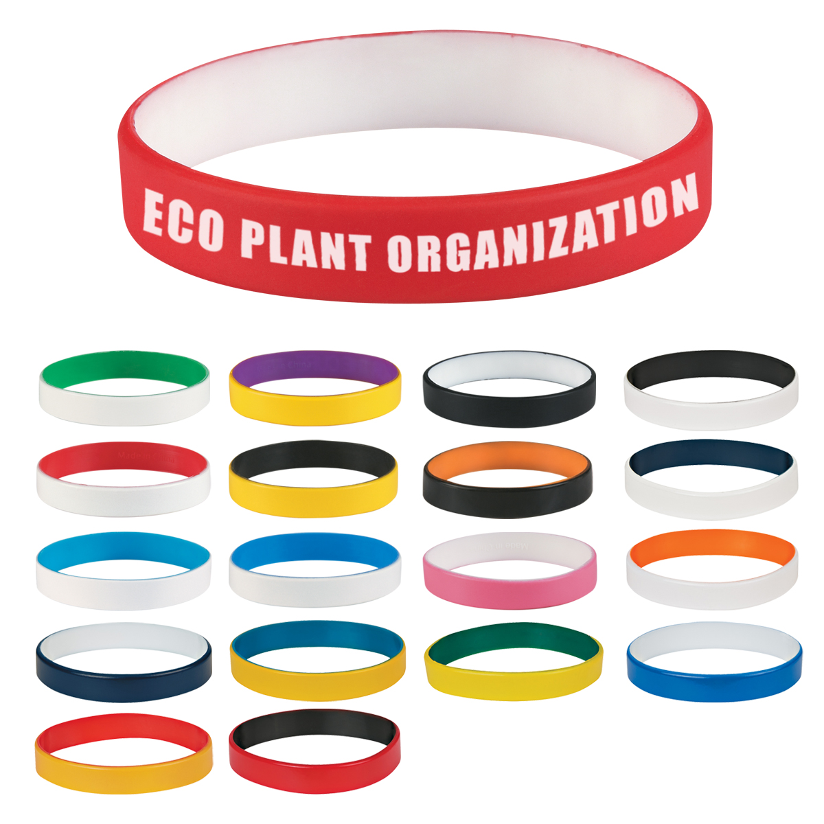 Picture of Colored Letter Silicone Bracelet