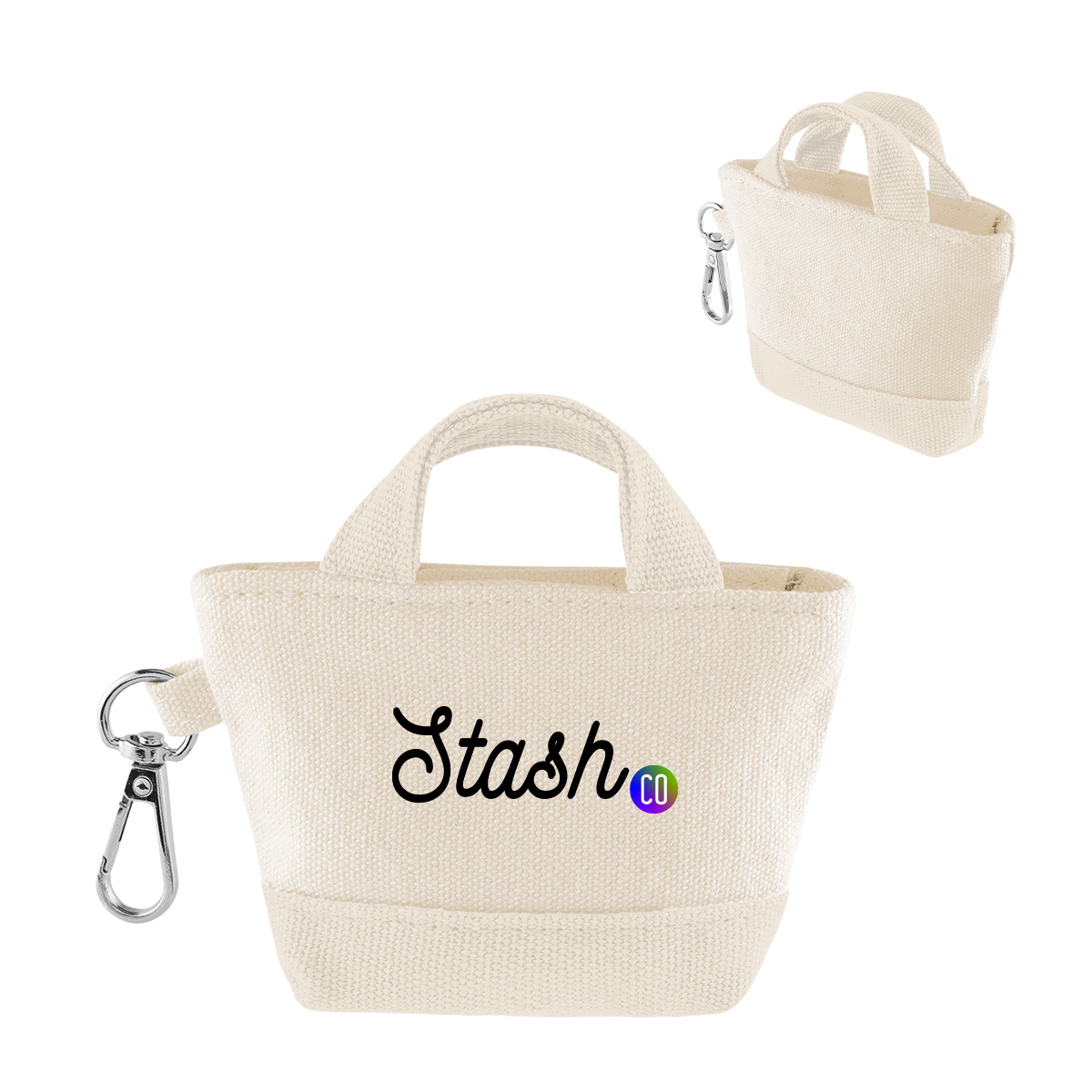 Picture of 12 Oz. Recycled Cotton Mini Tote Bag Charm