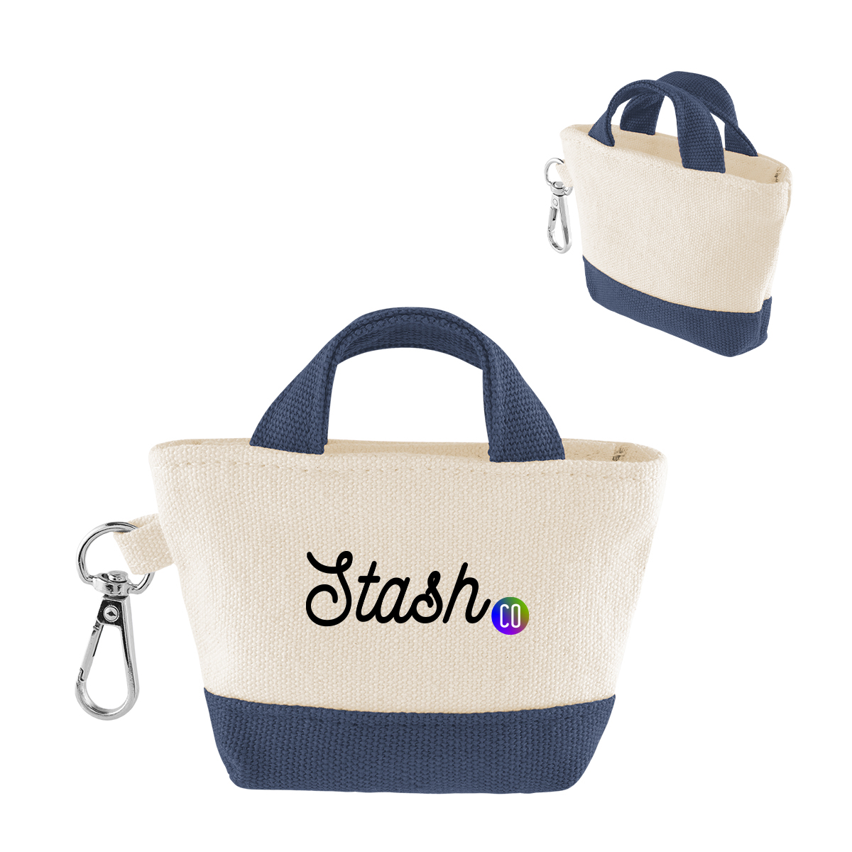Picture of 12 Oz. Recycled Cotton Mini Tote Bag Charm