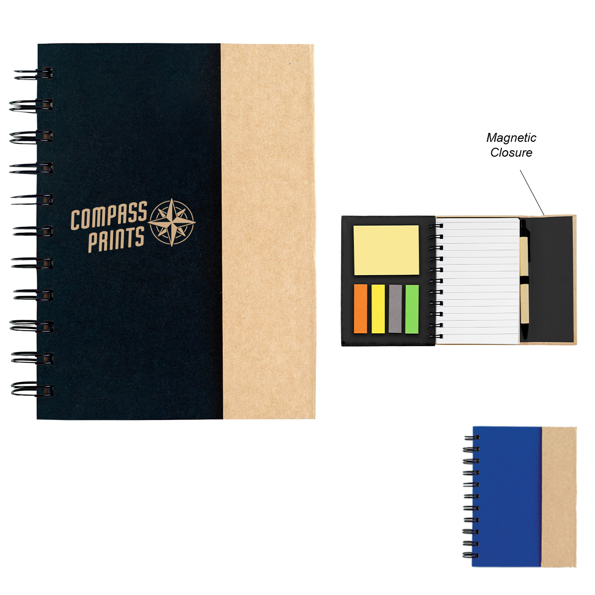 Picture of Small Spiral Notebook With Sticky Notes And Flags