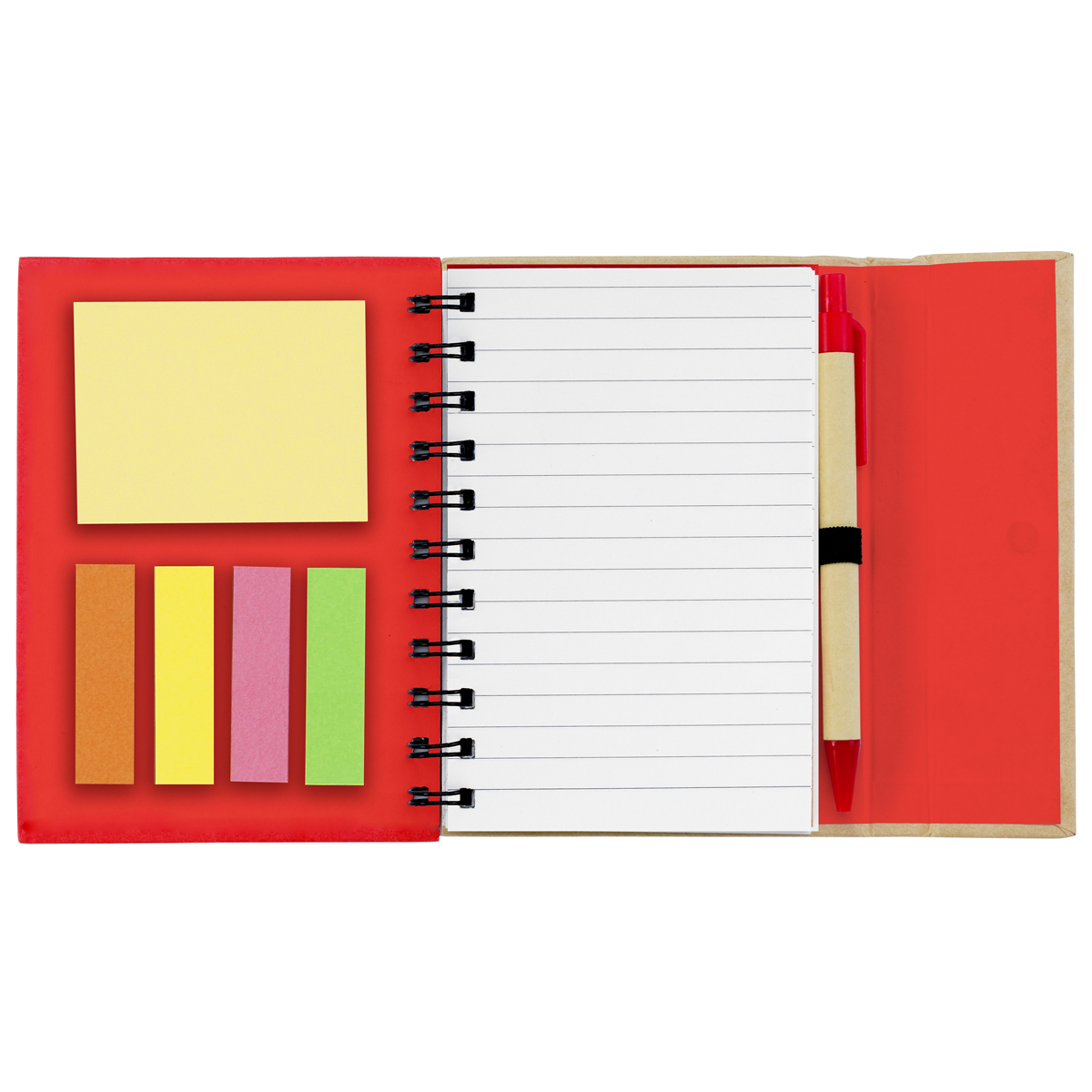 Picture of Small Spiral Notebook With Sticky Notes And Flags