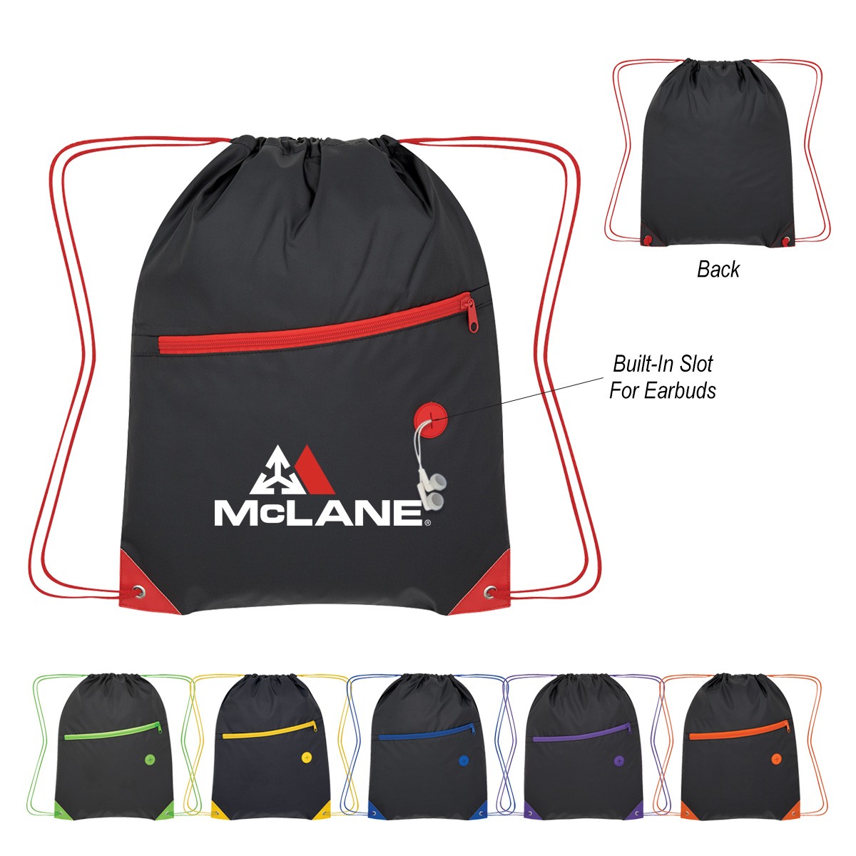 Picture of Color Pop Recycled Drawstring Bag