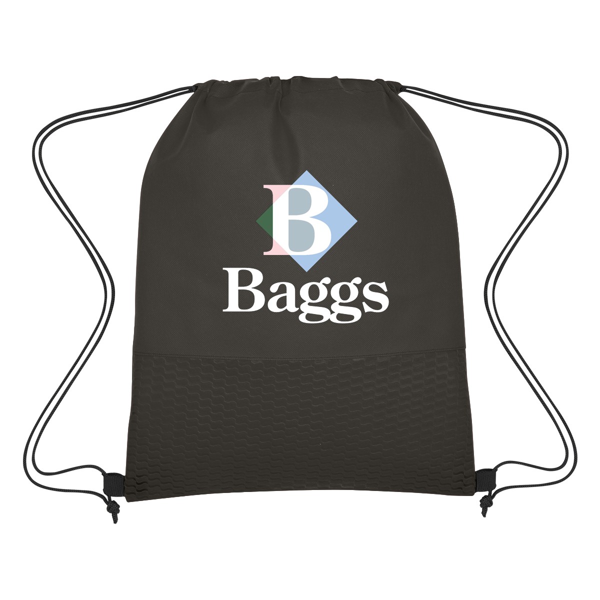 Picture of Wave Design Non-woven Drawstring Bag