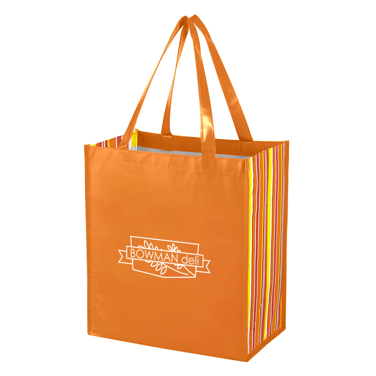 Picture of Shiny Laminated Non-woven Tropic Shopper Tote Bag
